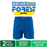 (2 Pcs) Forest X Doraemon Men Boxer 100% Cotton Men Underwear Boxer Lelaki Assorted Colours - DUD000