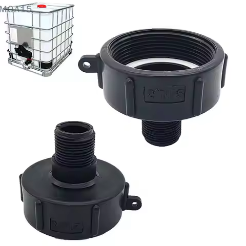 1Pc IBC Water Tank Reducing Adapter Durable S60 Fine Thread to 2''NPS 3/4'' Garden Hose Connector