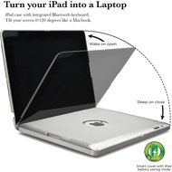 Cooper Kai SKEL P1 [Bluetooth Wireless Keyboard] Case for iPad 4, iPad 3, iPad 2 | Clamshell Cover, Built-in 2800mAh Pow