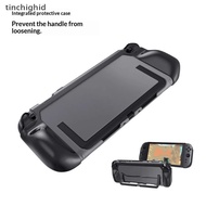 tinchighid Slim Doable Case Shell PC TPU Protective Hard Crystal Cover Shoproof Ergonomic Handle Gri