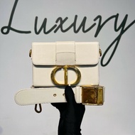 Dior 迪奧 蒙田30 mini 白金全皮盒子包