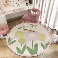 Round Fresh Look Crystal Velvet Rug Wear-Resistant