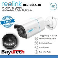 Reolink 4K (8MP) RLC-811A Color Night Vision PoE Smart Person/Vehicle Detection W/ 5X Optical Zoom S