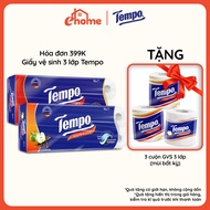 [LOT OF 10 ROLLS 3 PLY] Tempo Toipa Premium Toilet Paper 3 Layers, Durable, Safe for Skin, German Br