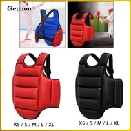 Gepnoo Karate Chest Protector Adjustable Strap Armour Vest Breathable Sports Protection for Taekwond