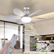 Ceiling Light Ceiling E27 Fan Blade Remote Control LED Fan Speed Fan Light 52CM Three-speed Cross-bo