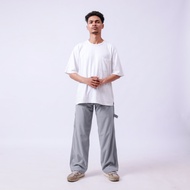 YS CELANA CARPENTER CORDUROY PANJANG PRIA WANITA DARK GREY LOSSE FIT SANTAI KULOT TREND FOMO KOREAN