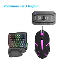 Converter Micro Mouse Gaming Keyboard Wireless Bluetooth 5.0 Android IOS HP Tablet PUBG Mobile Contr
