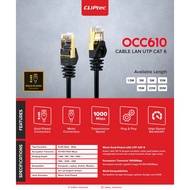 Cliptech [SSTP-1.5M] RJ45 Cat6a Cat.6 Flat Gigabyte GOLD PLAT Lan Cable black land cable