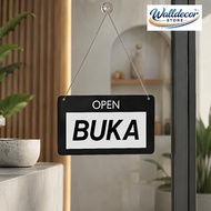 Acrylic Sign - Open Close Minimalist Hanging Acrylic Open Close/ – Shop Sign Board Open Close Sign B