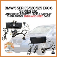 BMW 5 SERIES 520 525 E60 6 SERIES E61 ANDROID PLAYER WITH APPLE CARPLAY CHINA MODEL 2ND HAND USED 64