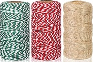 Maosifang Cotton Twine Natural Jute Twine 2mm Packing Twines 984 Feet Bakers Twine Kraft Butchers Ba