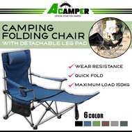 Reclining Camping Chair With Leg Rest Camping Chair Outdoor Chair Portable Chair Foldable Hiking Lazy Chair Kerusi Lipat