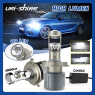 UNI-SHINE 2 PCS H7 H11 H4 LED Headlight Mini Lens Projector LHD/RHD 9005/9006 Auto Hi/Low Beam STG Canbus Bulb For Car/Motor 12V 24V