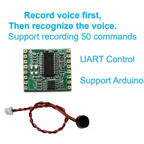 [R]Record Voice Recognition Module DM50A DM50B(Record Ver) Offline Recognition UART Compatible with 