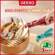 GEESO Anti-scalding Bowl Clip Kitchen High Temperature Resistant Silicone Anti-Slip Clip Microwave O