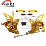 รถจักรยานยนต์ CNC ปรับได้ด้านหลังของ NJISD ที่พักเท้าชุดด้านหลังสำหรับ SUZUKI SV650 SV650S 2016 2017