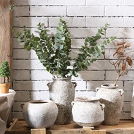 Handmade Coarse Pottery Flower Pot Succulent Pottery Pot Jingdezhen Pottery Dried Flower Vase Handma