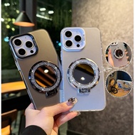 For Honor X7D / X9D / 400 Smart 4G 5G Case Shiny Circle Mirror Stand Bracket Phone Case For Honor 40