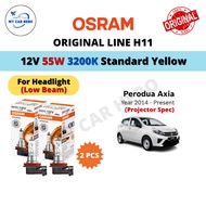 OSRAM Original Line H11 Halogen Low Beam Headlamp Bulb (2pcs) 12V 55W Perodua Axia SE & Advance Proj