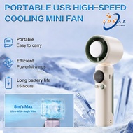 Kipas Mini Turbo fan Strong Wind Portable Handheld Turbo Fan 6000mAh High Speed cooler 100 Level Adj