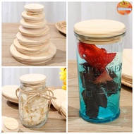 INTOO Wood Lids Reusable Bottle Sealing Caps Compatible Canning Storage