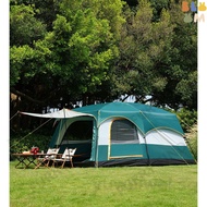 Full Series Tent Thickened Outdoor 2-bedroom One Hall Sunscreen Waterproof 3-12 Person Camping Tent 