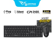 Alcatroz Xplorer C3600 Silent USB Wired Keyboard & Mouse Combo