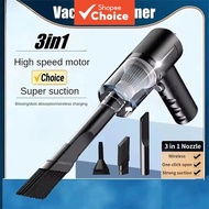 Cordless High Power Handheld Wet & Dry Car Vacuum Cleaner, Portable Mini Dust Suction Machine for Au