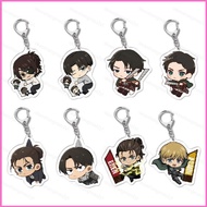 HK2 Attack on Titan Acrylic Keychain Mikasa Ackerman Pendant Erwin Smith Bag Accessories Anime Perip