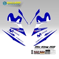 Striping Mx King 150 Edisi Movistar Motif 63 Dasar Putih Stiker Yamaha Sniper 150 Mxi Sticker Y15Zr 