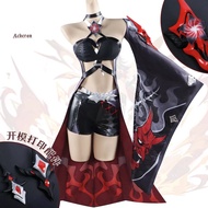Acheron Cosplay Costume Honkai Star Rail Acheron Cosplay Dress Outfit Wig Shoes Huang Quan Cosplay