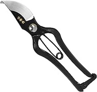 Senkichi Gold Forged Pruning Shears, For Cutting Raw Wood, Up to Approx. 0.6 inches (15 mm), Total L