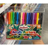 18-color Acrylic brush pen set, colored brush pens, Acrylic market - KR GROCERY