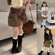 PRETTY BABY Children's Skirt Short Cargo Style There Is A Pants Lining. Girls' Fashion (2051)