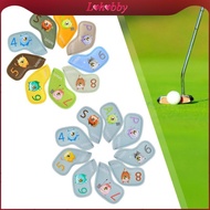 [Lohobby] 9 Pieces Golf Iron Headcovers Golf Iron Head Covers Scratch Resistant Gift Accessories Equ