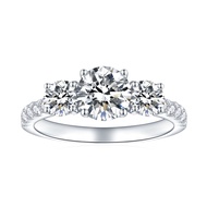 S925 Silver Ring Moissanite Closed Ring