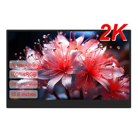 LANLIPU 15.6inch Portable Monitor 120HZ 2K 100%sRGB Expand Display Computer Monitor For PC/Cell Phon