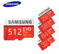 Samsung การ์ดหน่วยความจำ 256GB 512GB EVO + การ์ด Micro SD ความเร็วสูง 95 เมตร/วินาที carte memoire สำหรับโทรศัพท์/แท็บเล็ต