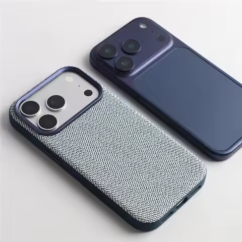 Luxury Tech Woven Canvas Magnetic Case for iphone 16Pro 17Pro 17 15 17Pro Max For Magsafe Original W