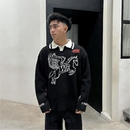 WP Company - Knitwear BOXY Country Football Knit Unisex Sweater / Men's & Women's Knitted Sweater