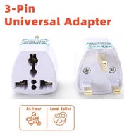 3-Pin Universal Adapter Plug Head UK 3 Pin Plug Socket US/EU/AU to UK Plug Adaptor