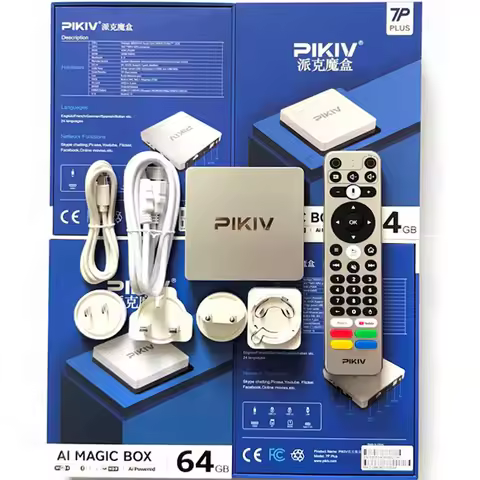 [Genuine]Newest PIKIV 7P Plus High quality TV box Android12 64GB wifi6 4K UHD Ultra stable and smoot