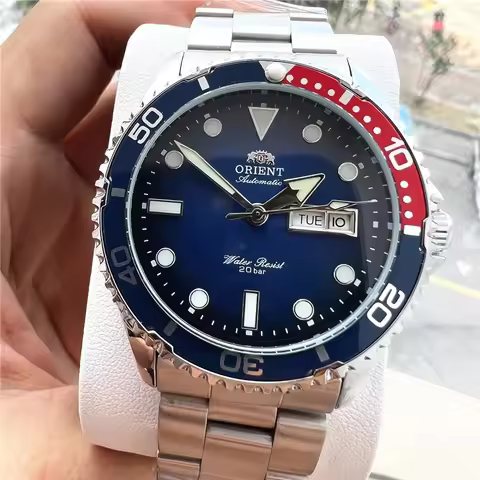 Orient Automatic Diver Watch Men 200M Waterproof Multi-Color Dial Stainless Steel Wristwatch