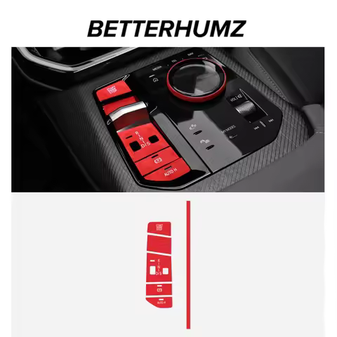 For BMW X3 G45 G48 2025- Made of Alcantara Center Console Gear Shift Button Trim Sticker Tuning Car 