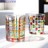 BACK2LIFEM Whiskey Glasses Bourbon Drinking Cocktail Whiskey Glass Cup
