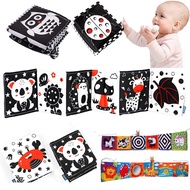 {MENGHONG} Newborn Toys Educational Baby Sensory Book Black White Infant Books Baby Toys 0 6 12 Months Soft Cloth Book Crib Toys For Babies - Baby Rattles amp; Mobiles - AliExpress