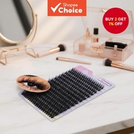 Individual Eyelash Extension Cluster 40D/80D 266Pcs Mixed D Curl 9-16Mm DIY