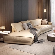 Budapest baxter Genuine leather corner sofa set in an unusual shape, Italian minimalist style, strai