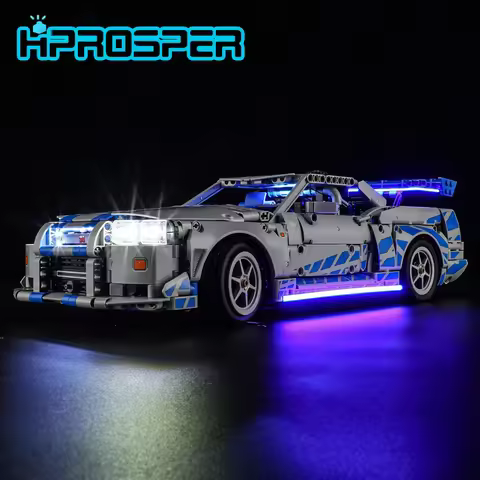 HPROSPER 5V LED Light (No Model) For LEGO 42210 2 Fast 2 Furious Nissan Skyline GT-R (R34) Decorativ